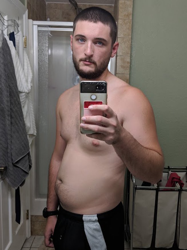 Before: skinny fat physique